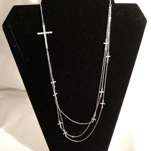 COPY - Multi strand cross necklace